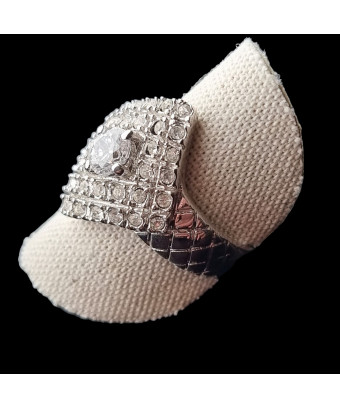 Bague Zirconium Métal rhodié
