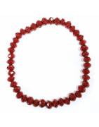 Bracelet Swarovski Rouge Facetté 6mm