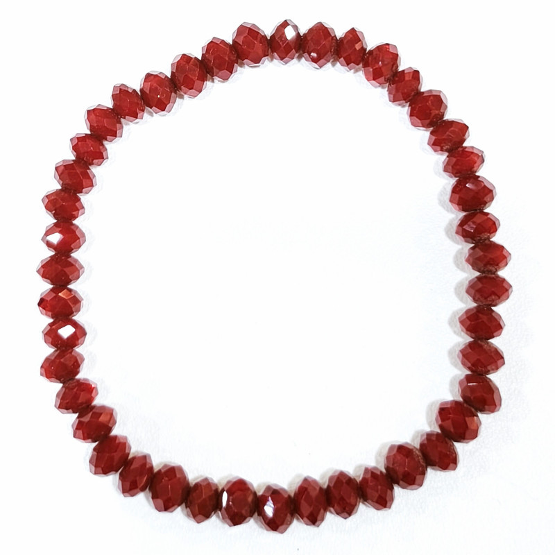Bracelet Swarovski Rouge Facetté 6mm