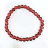 Bracelet  Perles de Verre Rouge 6mm