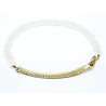 Bracelet Cristal de Roche Facetté 4mm et Barette Swarovski avec Fermoir