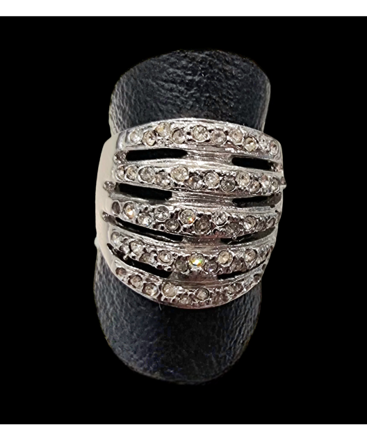 Bague Zirconium Métal rhodié