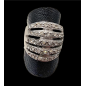 Bague Zirconium Métal rhodié