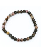 Bracelet Rhodonite Pierres Rondes 4mm Enfant