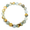 Bracelet Onyx Bleu Pierres Rondes 8mm
