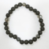 Bracelet Pierre de lave et Larvikite Pierres Rondes 6mm