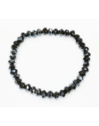 Bracelet Swarovski Noir Facetté 6mm