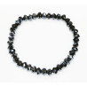 Bracelet Swarovski Noir Facetté 6mm