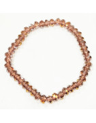 Bracelet Swarovski Fumé Facetté 6mm
