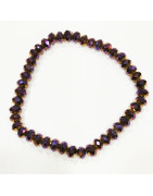 Bracelet Swarovski Violet Facetté 6mm