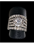 Bague Zirconium Métal rhodié Taille 56