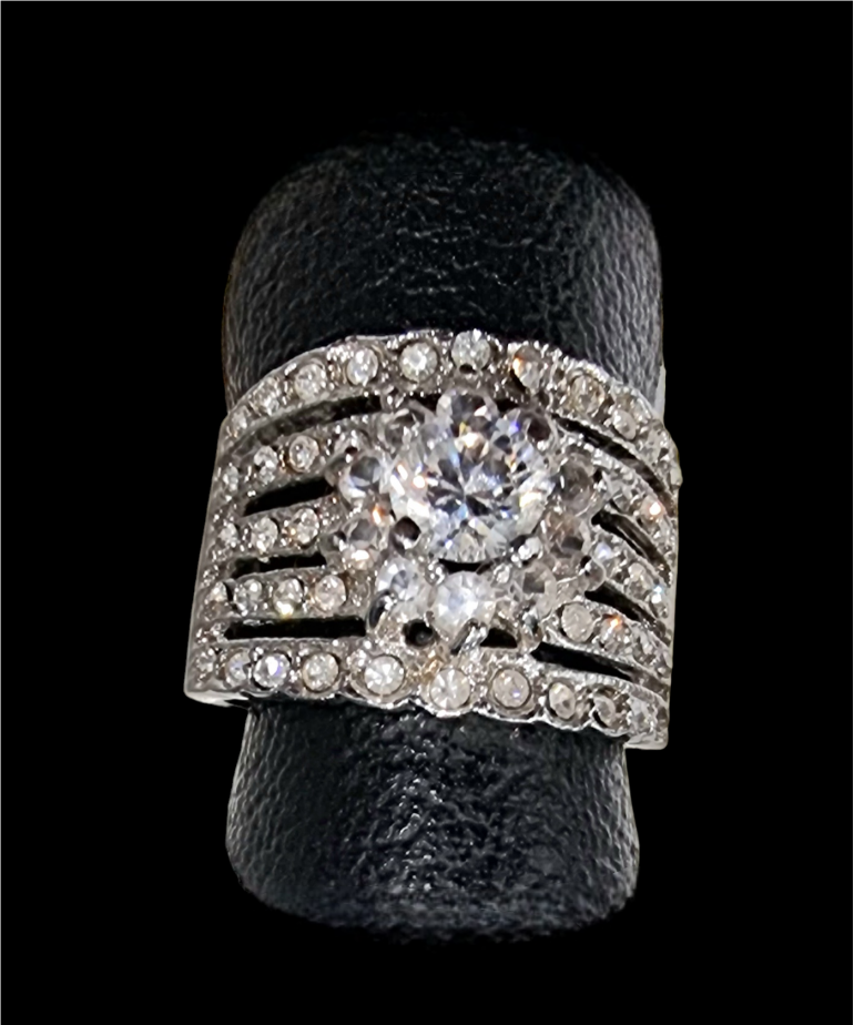 Bague Zirconium Métal rhodié Taille 56