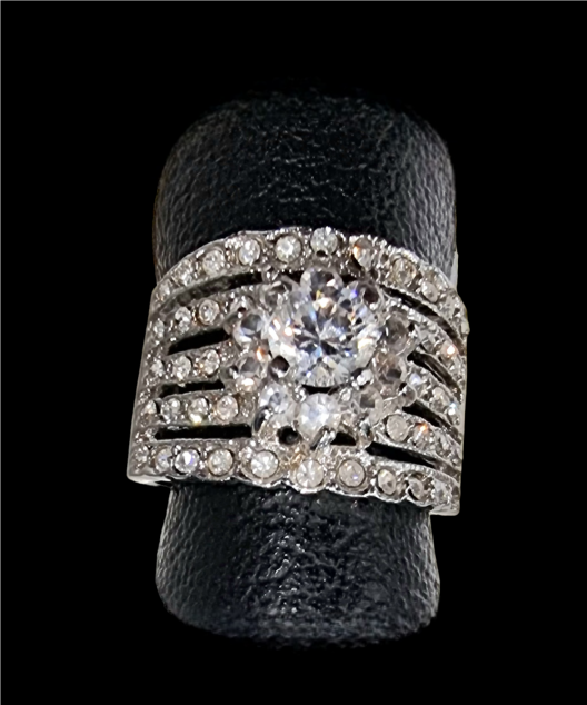 Bague Zirconium Métal rhodié Taille 56