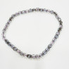 Bracelet Perles de Verre Violettes Facettées 3mm