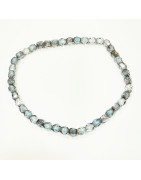 Bracelet Perles de Verre Grises Facettées 3mm