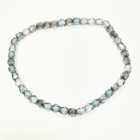 Bracelet Perles de Verre Grises Facettées 3mm