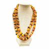 Collier Ambre Baltique Multicolore Baroque à Enfiler 64 cm