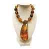 Collier Ambre Blanc et Jaune du Mexique à Enfiler 80 + 14 cm