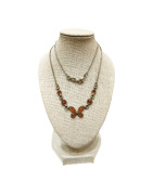 Collier Ambre Papillons Argent 925 45 cm