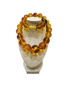 Collier Ambre Baltique Billes de 14 à 22 mm avec Fermoir à Vis 45 cm