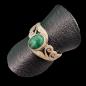 Bague Malachite Argent 925 Taille 54