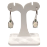 Boucles Opale Ovale et Emeraude Ronde Argent 925