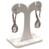 Boucles Opale Ovale et Emeraude Ronde Argent 925