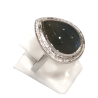 Bague Labradorite Goutte Argent 925 Ciselé Taille 56