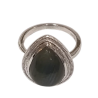Bague Labradorite Goutte Argent 925 Ciselé Taille 56