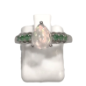 Bague Opale Goutte Emeraude Ronde Facettée Argent 925 Taille 54+