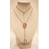 Collier Ambre Baltique Argent 925 Chaîne Argent 44 + 3 cm