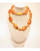 Collier Ambre Baltique Fermoir à Vis 44 cm