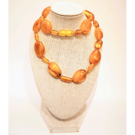 Collier Ambre Baltique Fermoir à Vis 44 cm