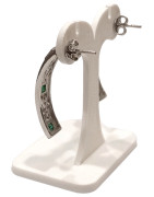 Boucles Emeraude Esméralda Carrée Facettée Argent 925