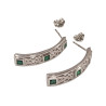 Boucles Emeraude Esméralda Carrée Facettée Argent 925