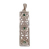 Pendentif Emeraude Esméralda Carrée Facettée Argent 925