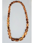 Collier Bakélite Imitation Ambre 60 cm