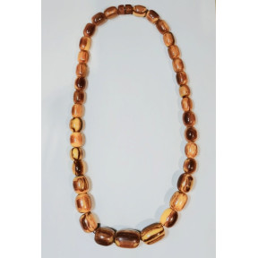 Collier Bakélite Imitation Ambre 60 cm