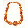 Collier Ambre Baltique Cognac avec Fermoir L49 cm