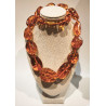 Collier Ambre Baltique Cognac avec Fermoir L49 cm