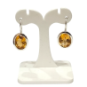 Boucles Citrine Ovale Facettée Argent 925