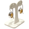 Boucles Citrine Ovale Facettée Argent 925