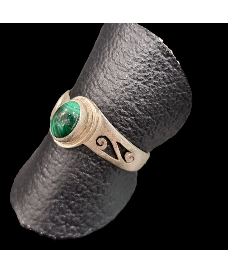 Bague Malachite Argent 925 Taille 56