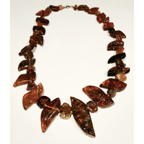 Collier Ambre Baltique Cognac avec Fermoir 52 cm