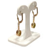 Boucles Péridot Ovale Facetté Argent 925 Plaqué Or "Vermeil"