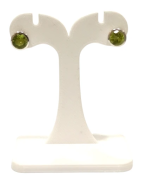 Boucles Péridot Rond Facetté Argent 925