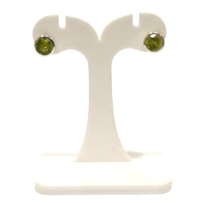 Boucles Péridot Rond Facetté Argent 925