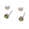 Boucles Péridot Rond Facetté Argent 925