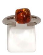Bague Ambre baltique Argent 925 Taille 53+