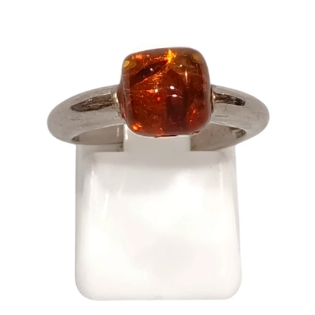 Bague Ambre baltique Argent 925 Taille 53+